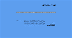 Desktop Screenshot of alphaexpresslogistics.com